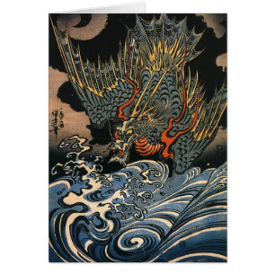 Japanischer Drache, der C. 1800's malt