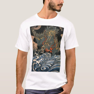 Japanischer Drache, der Shirt C. 1800's malt
