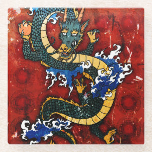 Japanischer Drache Glasuntersetzer