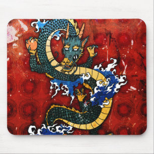 Japanischer Drache - gutes Glück Mousepad