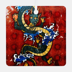 Japanischer Drache - gutes Glück Ornament Aus Metall