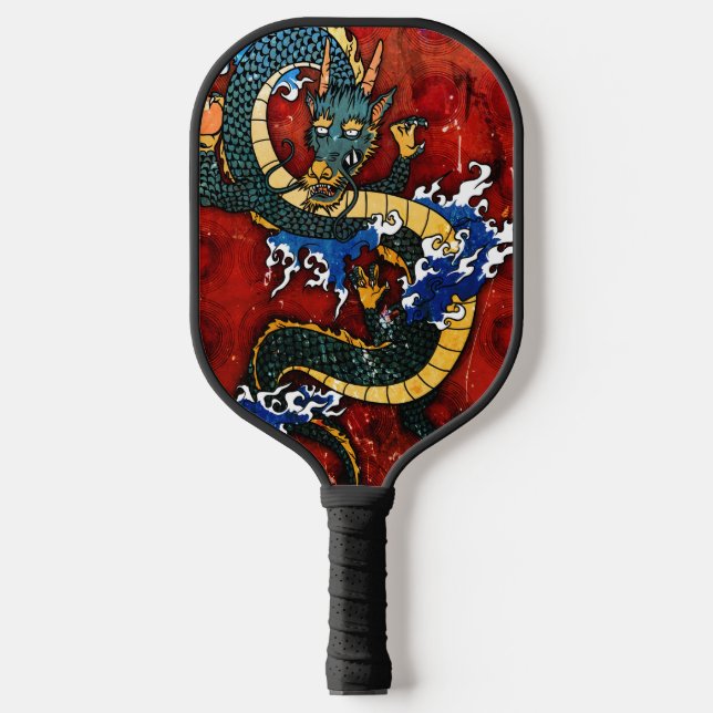 Japanischer Drache - gutes Glück Pickleball Schläger (Vorderseite)