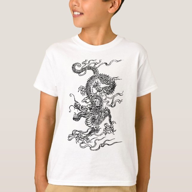 Japanischer Drache - im chinesischen Stil T-Shirt (Vorderseite)