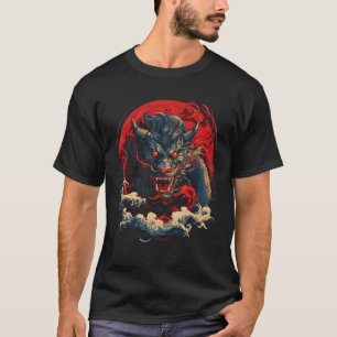 Japanischer Drache Japanische Kunst Grafik T-Shirt