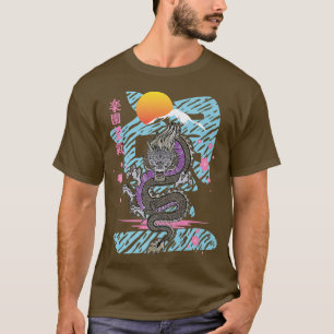 Japanischer Drache Kanji Asiatischer Dämon Sakura T-Shirt