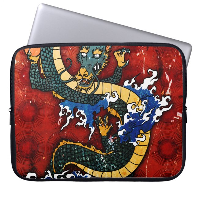 Japanischer Drache Laptopschutzhülle (Vorderseite)