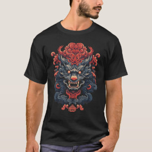 japanischer Drache Netsuke Carving Art Design T-Shirt