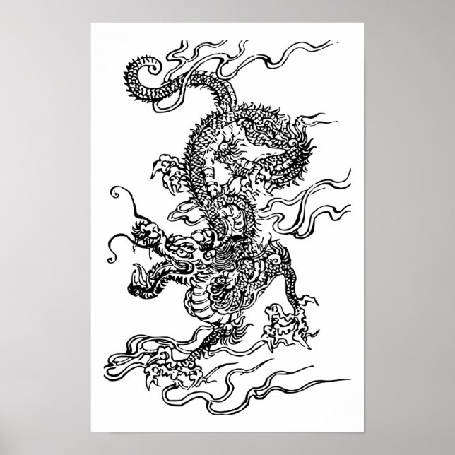 Japanischer Drache Poster (Vorne)