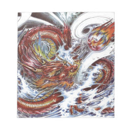 Japanischer Drache Tattoo Design Notizblock