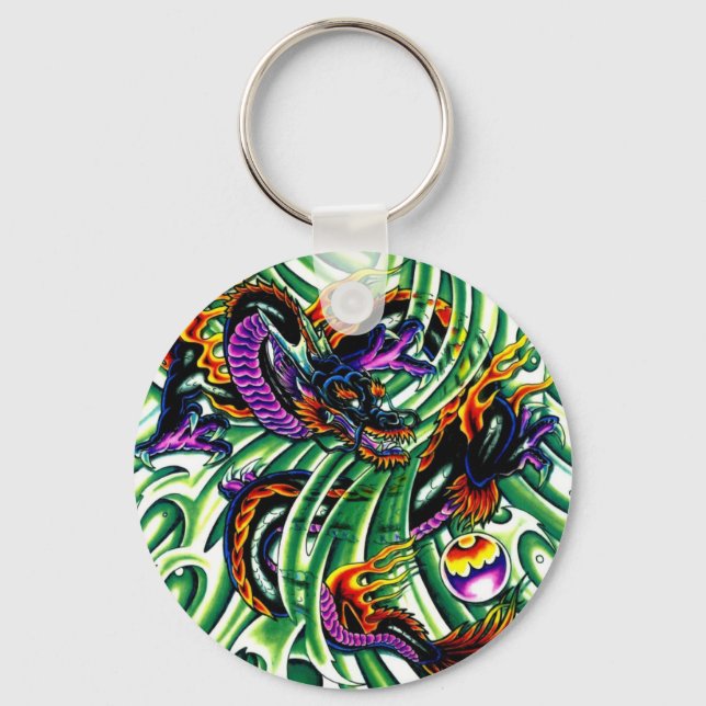 Japanischer Drache Tattoo Schlüsselanhänger (Vorderseite)