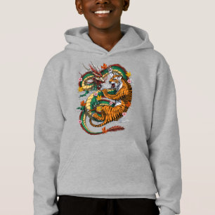 Japanischer Drache Tiger Battle Hoodie
