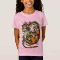 Japanischer Drache Tiger Battle