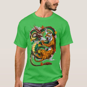 Japanischer Drache Tiger T-Shirt