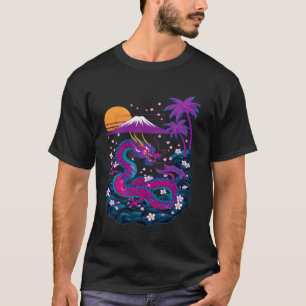 Japanischer Drache Tokio asiatischer Retro-Stil 80 T-Shirt