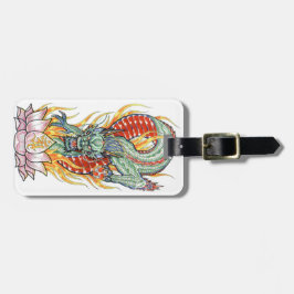 Japanischer Drache und Lotusblume Gepäckanhänger