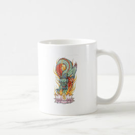 Japanischer Drache und Lotusblume Kaffeetasse