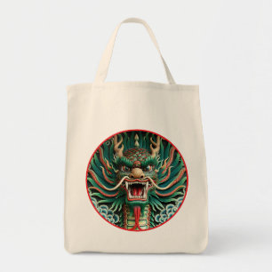 Japanischer Drache und Shinto-buddhistische Tradit Tragetasche