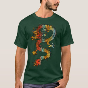 Japanischer Drache Vintage Dämon Retro 2 T-Shirt