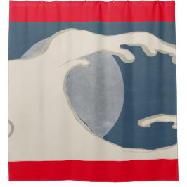 JAPANISCHER DRUCK DER WELLENDUSCHENKURTATION DUSCHVORHANG