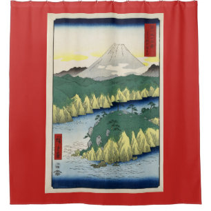 JAPANISCHER DRUCK DES FLUSSduschvorhangs Duschvorhang