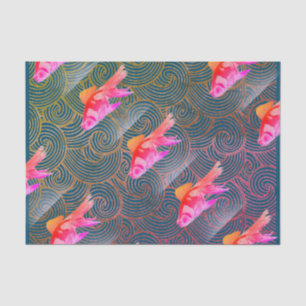 JAPANISCHER DRUCK des KOI Seidenpapiers mit Seidenpapier