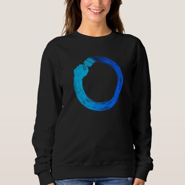 Japanischer Enso Paint Circle Sweatshirt (Vorderseite)