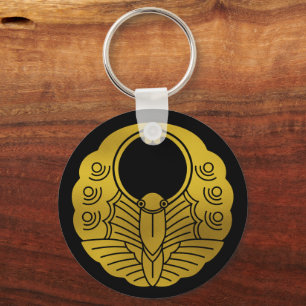 Japanischer Familienwappen-Butterfly Schlüsselanhänger