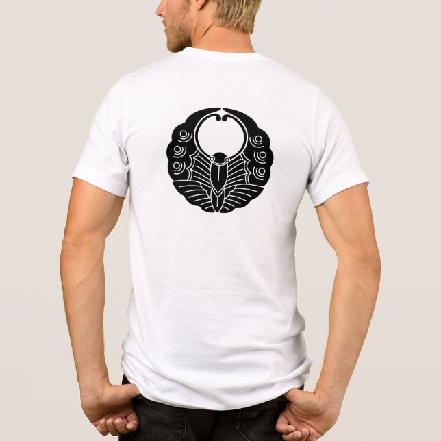 Japanischer Familienwappen-Butterfly Tri-Blend Shirt (Rückseite)
