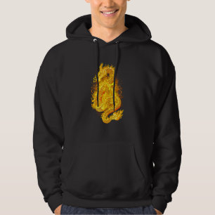 Japanischer Feuerdrache traurige Ästhetik Edgy Str Hoodie