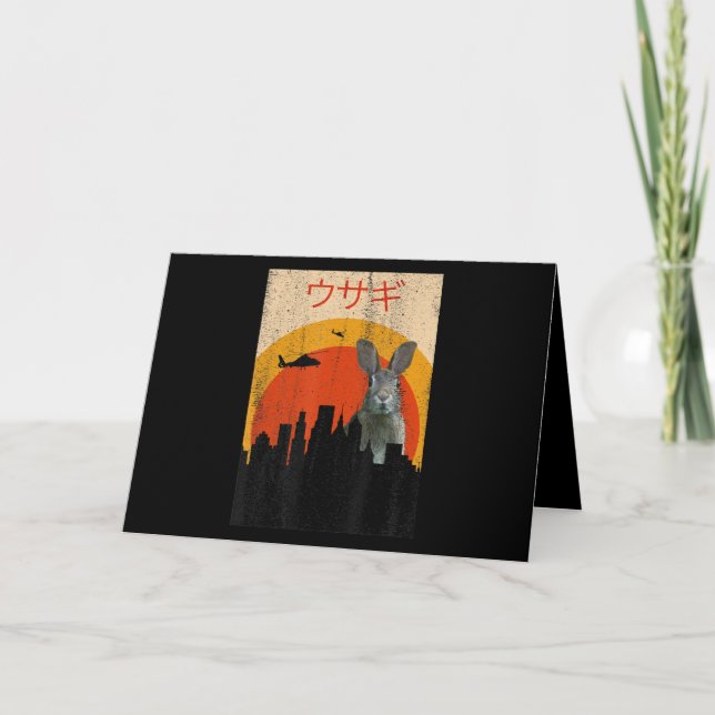 Japanischer Film Bunny Rabbit Horror | Kaninchenli Karte (Vorderseite)