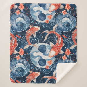 Japanischer Fisch in Wasserfarbe Sherpadecke
