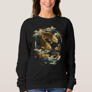 Japanischer Fisch Koi japanische Kunst Grafik-T-Sh Sweatshirt