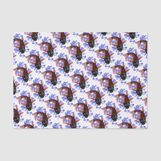 Japanischer Fisch Seidenpapier (Vorderseite)