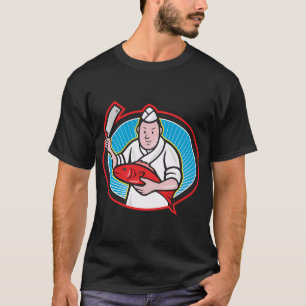 Japanischer Fischhändler Metzger Koch Köchin T-Shirt