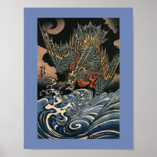 Japanischer Flying Dragon Poster