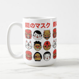 Japanischer Folklore-Dämon und Kitsune-Festival Kaffeetasse