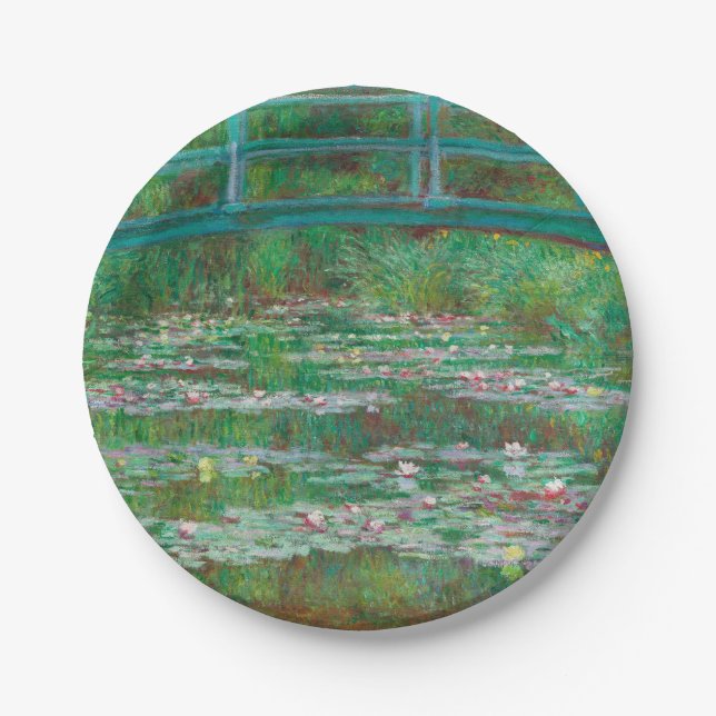 japanischer Footbridge Claude Monet Impressionist Pappteller (Vorderseite)