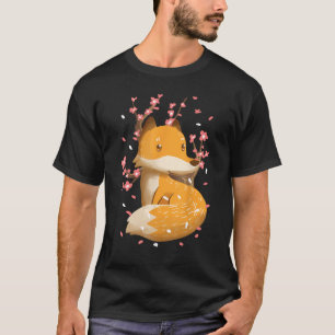 Japanischer Fox Cherry Blüten Tree Sakura Niedlich T-Shirt