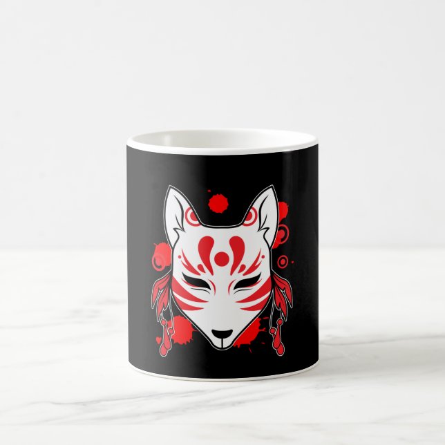 Japanischer Fox Niedlich Anime Kitsune Kawaii Kami Kaffeetasse (Mittel)