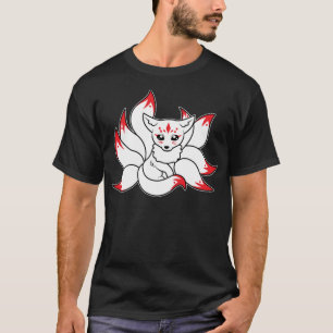 Japanischer Fox Niedlich Funny Kitsune Kami Anime T-Shirt