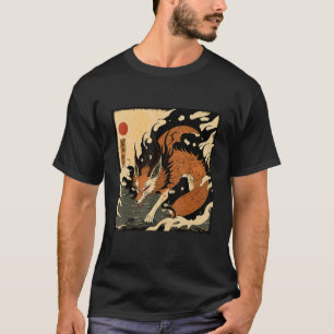 Japanischer Fox Spirit von Inari Kitsune 狐 Vintag T-Shirt