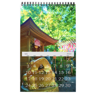 Japanischer Frog Temple Kleiner Kalender 