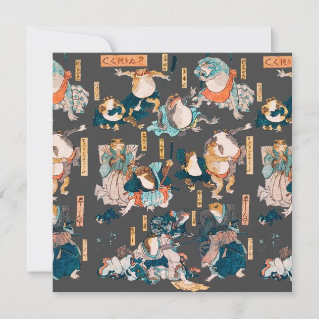 Japanischer Frog ukiyo-e Froggies (Vorderseite)