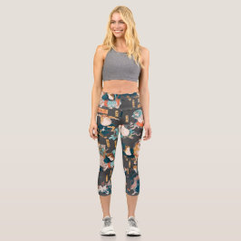 Japanischer Frog ukiyo-e Froggies Capri Leggings