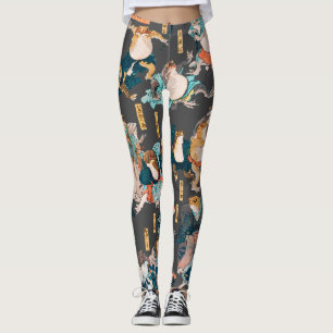 Japanischer Frog ukiyo-e Froggies Leggings
