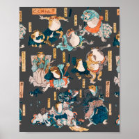 Japanischer Frog ukiyo-e Froggies