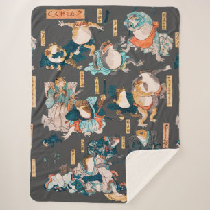 Japanischer Frog ukiyo-e Froggies Sherpadecke