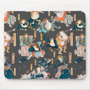 Japanischer Frog Woodblock Ukiyo-e-anime Held Mousepad