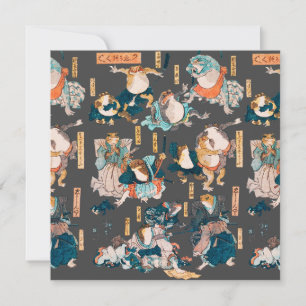 Japanischer Frosch-Holzschnitt Kuniyoshi Ukiyo-e