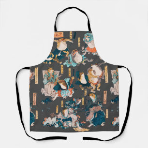 Japanischer Frosch-Holzschnitt Kuniyoshi Ukiyo-e Schürze